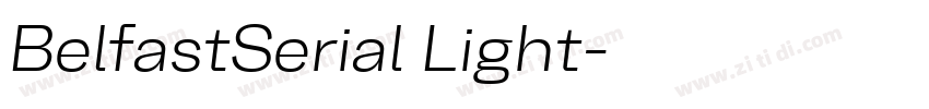 BelfastSerial Light字体转换